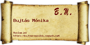 Bujtás Mónika névjegykártya